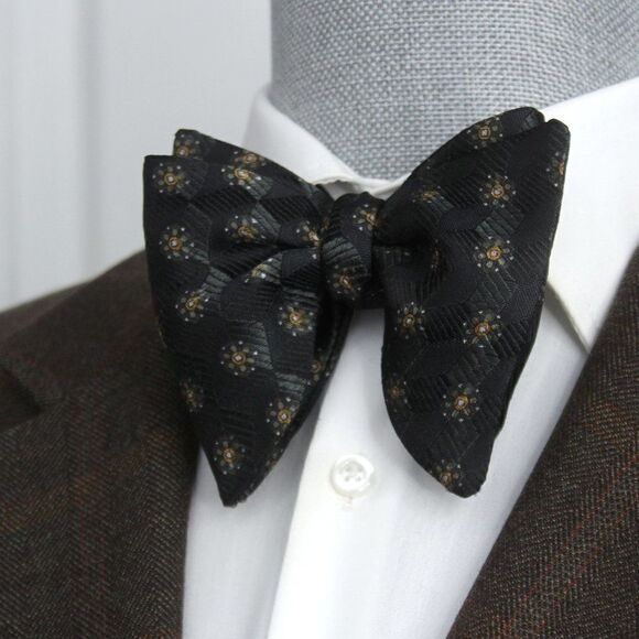 NWT Mens Self tied Bow Tie Maroon Silk Bowtie Big Butterfly bowtie S547 Gift box - Picture 4 of 15